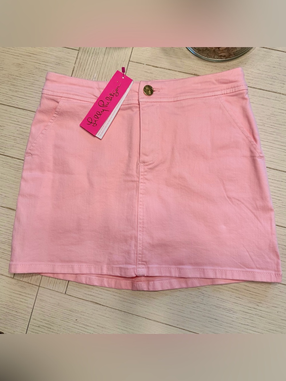 Lilly Pulitzer Colette denim skort - calla Lilly pink | NWT - size 00